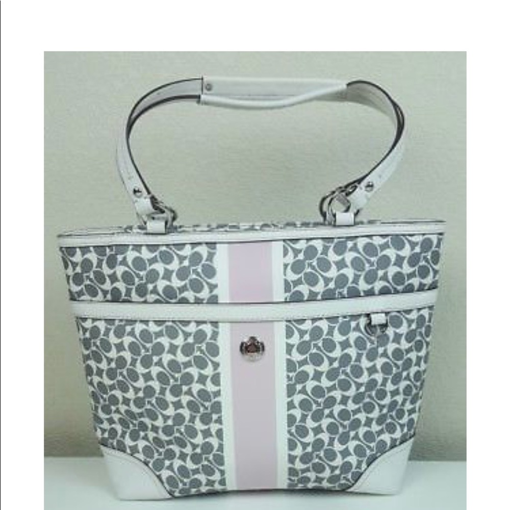 Coach Chelsea Signature Stripe Tote Bag Purse